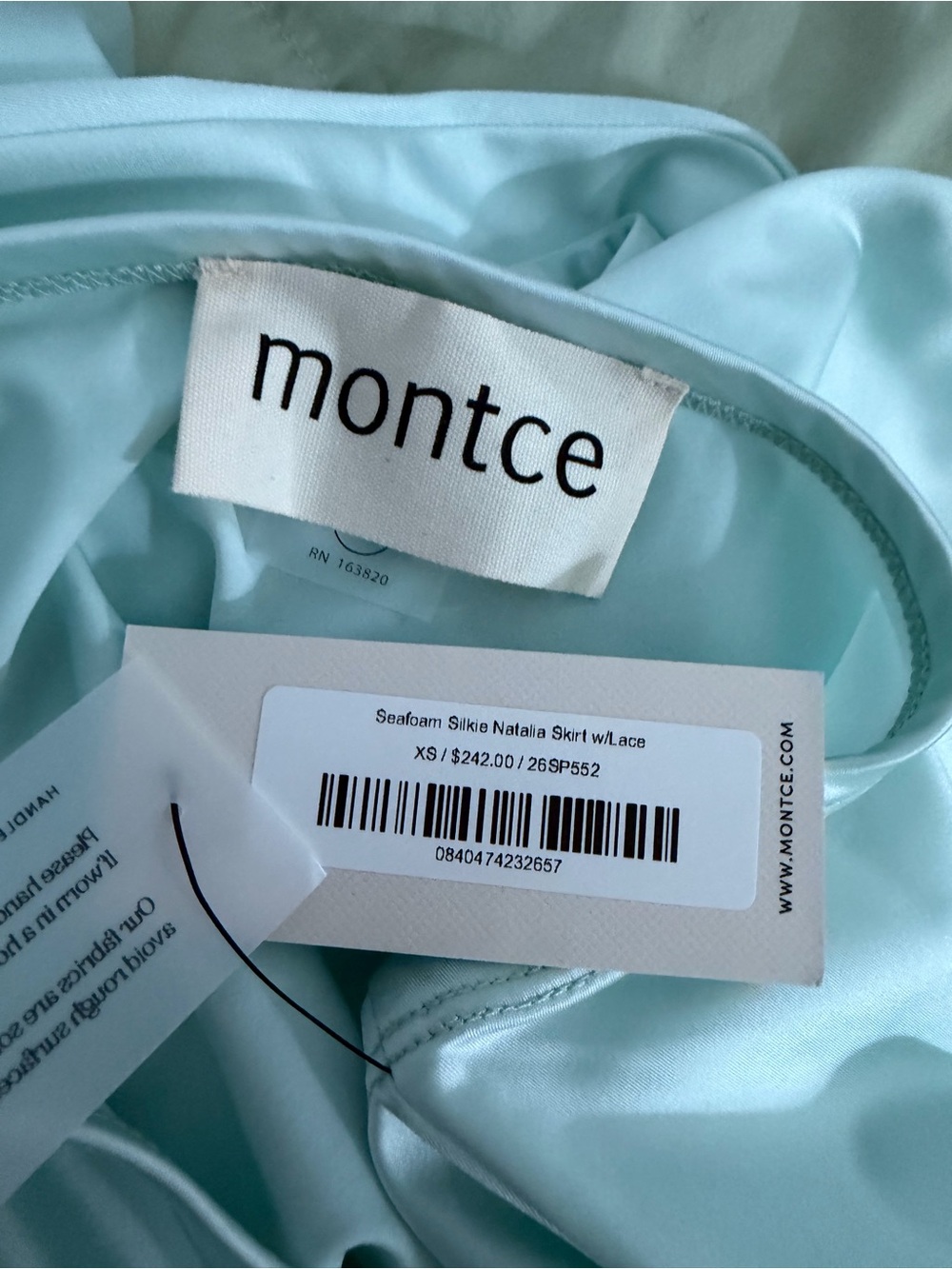 Montce Natalia lace-trimmed satin skirt - Picture 2 of 11